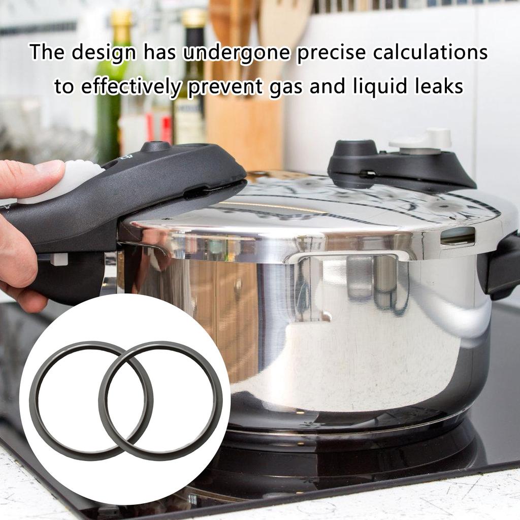 2Pcs High Temperature Resistant Silicone Pressure Cooker Sealing Rings for Enhanced Cooking Efficiency and Safety