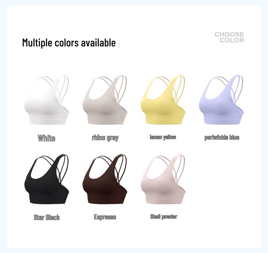 Breathable Backless Shockproof Mesh Sports Bra