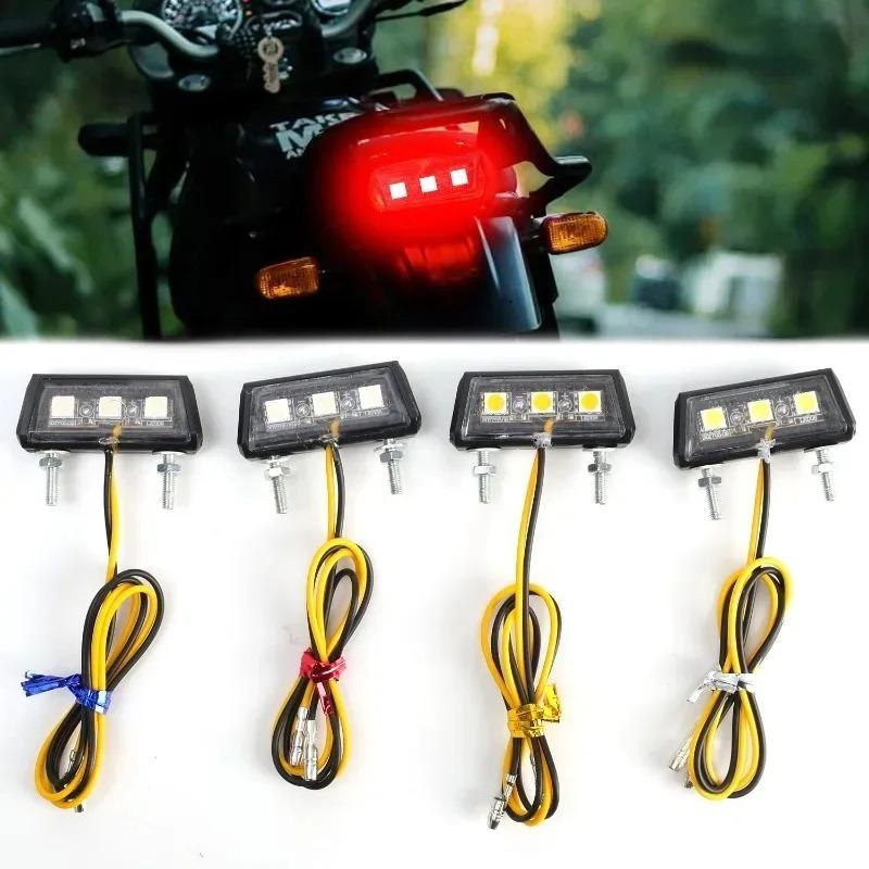 Motorcycle Conversion License Plate LED Light 12V Easy To Install Waterproof Motorcycle License Plate Lights LED Rear Tail Light
