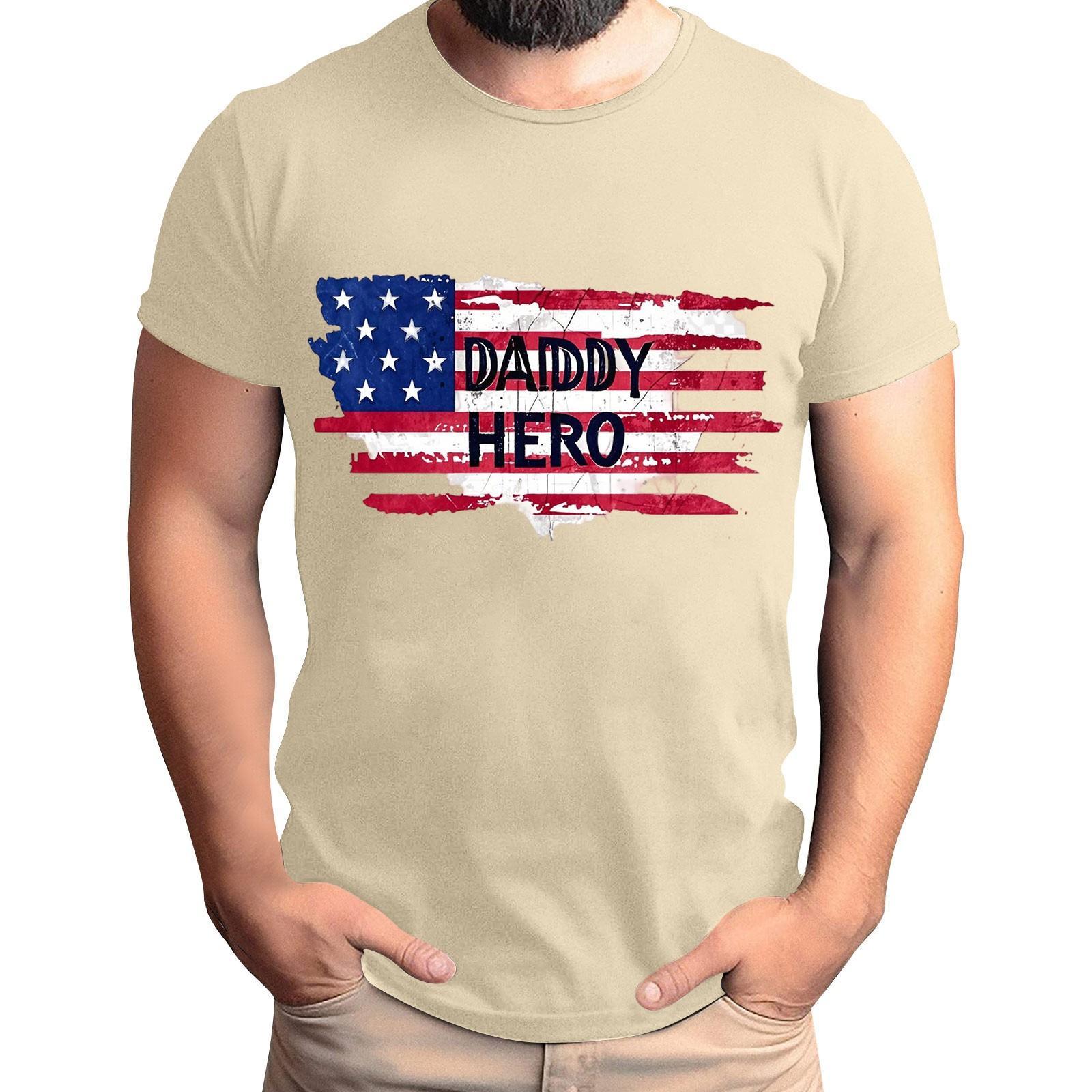 

Чоловіча футболка з принтом прапора, чоловіча вільна повсякденна футболка з короткими рукавами XXL