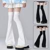 Black White Gothic High Sock Y2K Leg Stockings Lolita Over Knee Leg Warmer Horn Shaped Cuffs Sock For Girls Women Punk Socks