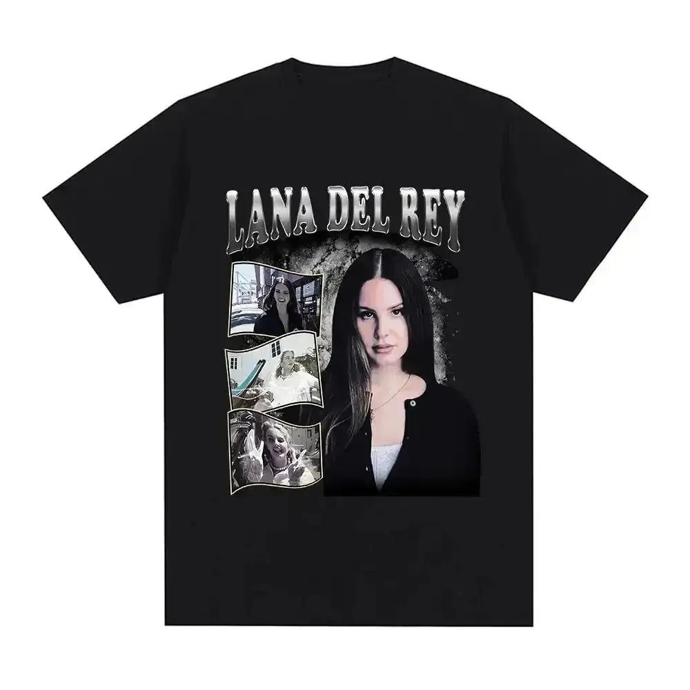Lana Del Rey Iconic Vintage Portrait Graphic Print Oversized Streetwear Y2K Aesthetic Singer Fan Merch T-Shirt Top for Lana Del Rey Fans Music Lovers