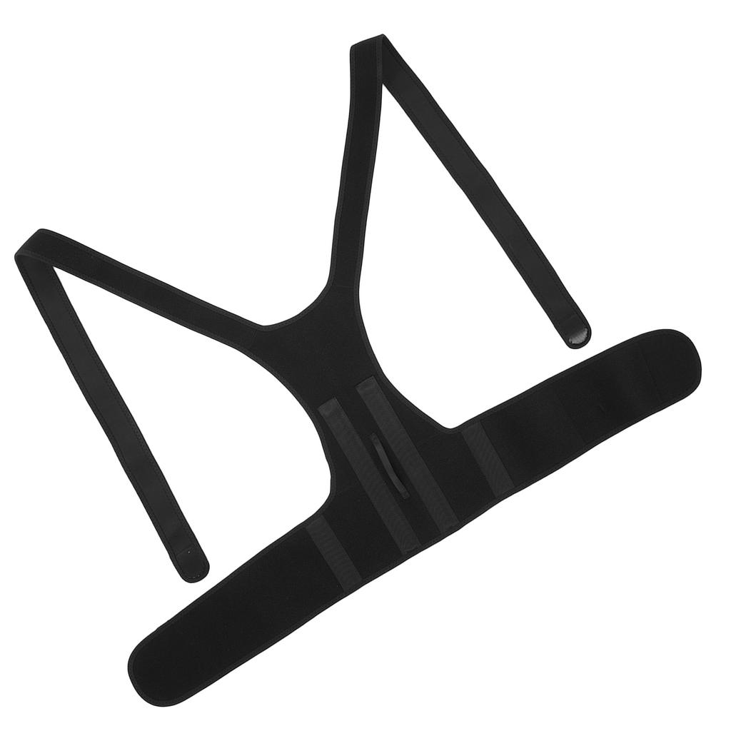 Holdningskorrigerer Justerbar Pustende Ryggrettingsstøtte for Kvinner Menn Pukkelrygg Svart