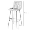 NADO stool - beige velvet / GOLDEN legs x 1