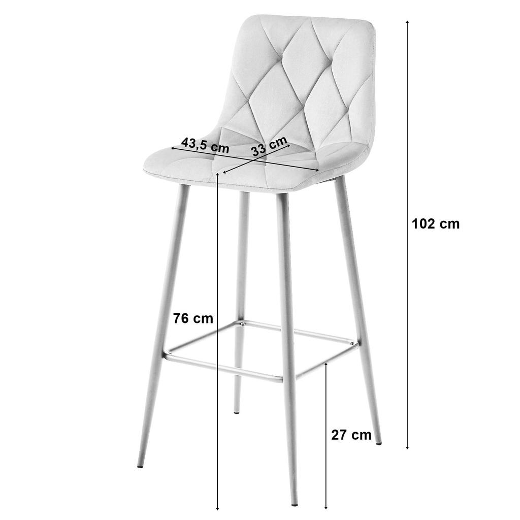 NADO stool - beige velvet / GOLDEN legs x 1
