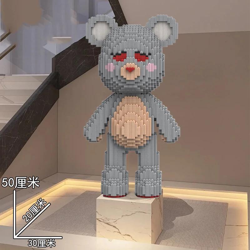 Colorful Animal Bear Mini Brick Kawaii Art Bear Panda Ornament Building Block DIY Assembly Toys for Home Decoration