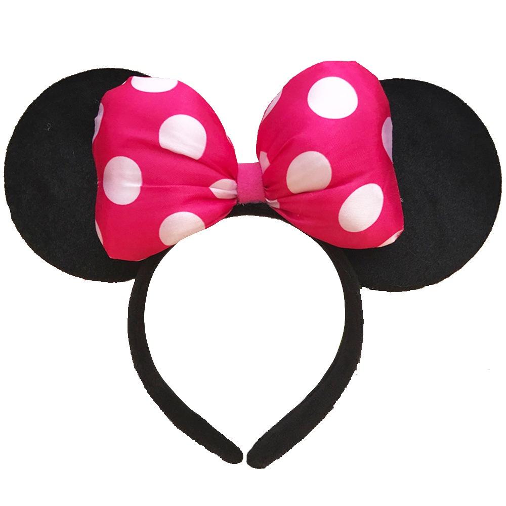 Handmade Cartoon Minnie Mickey Ear Headband Sparkly Animal Rabbit Hairpiece For Adults And Kids