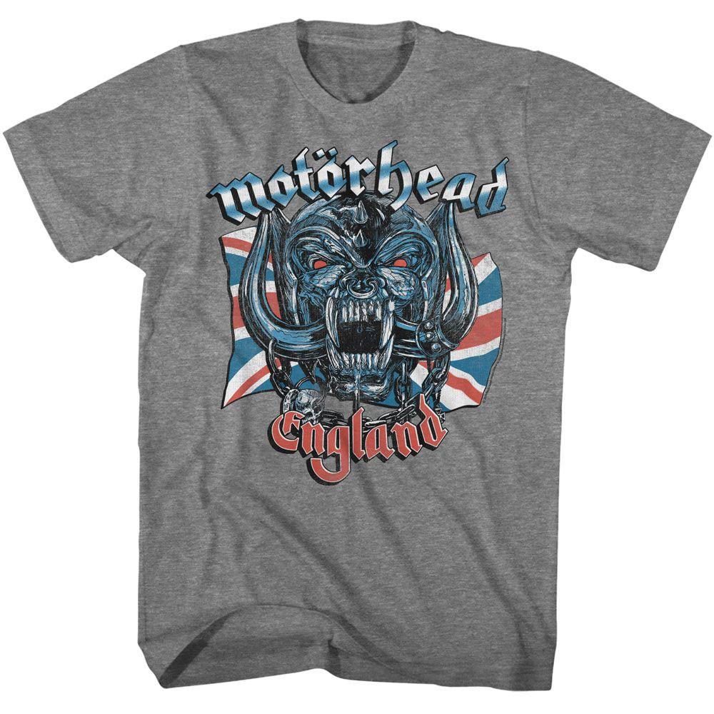 Men s Motorhead Motorhead Union Jack England T-shirt X-Large Graphite Heather S