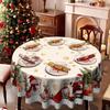 Christmas Table Cloth, Rectangular Tablecloth Santa Reindeer Snowman Tablecloth, Christmas Eve Table Cloth