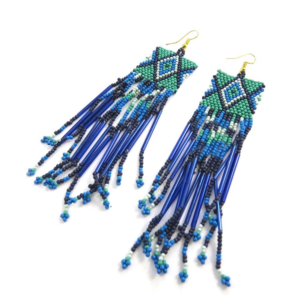 

Les Trésors De Lily [N1700] - Дизайнерские серьги Altaï синие