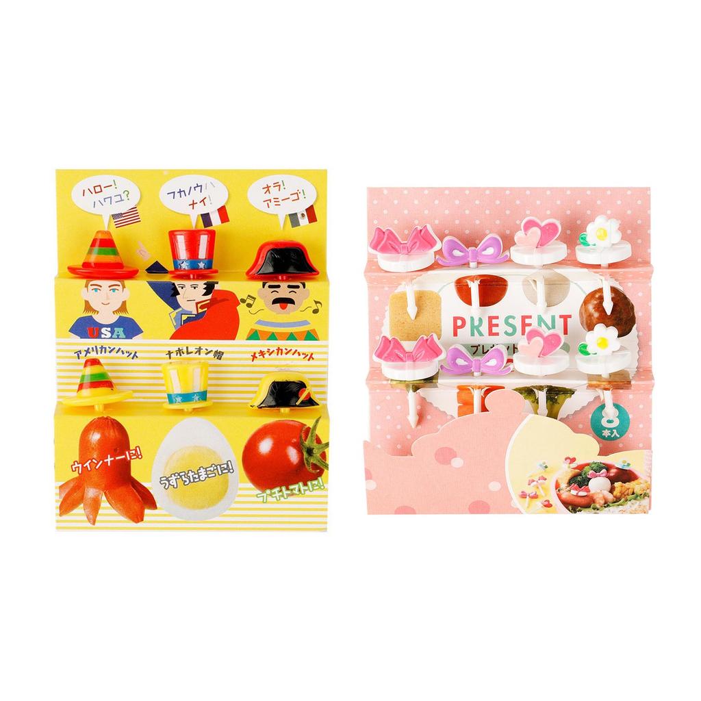 Plastic Fruit Forks Cute Mini Bento Signs Plastic Bento Decorations Fruit Dessert Forks Plastic Material 2 Styles Choose