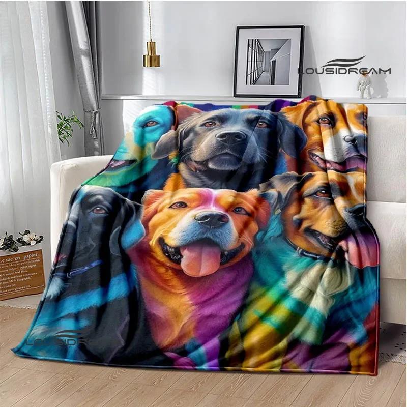 3D Cute dog printed blanket Flannel Warm blankets Soft and comfortable blanket bed linings cubre cama Birthday Gift