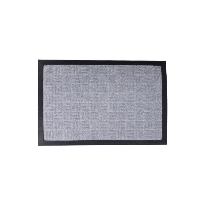 GENERIQUE - Paillasson 60x40x1,5cm Gris Edm