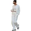Europe, America, autumn and winter new fashion casual short waist zipper jacket straight pants sweater set