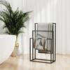 VidaXL Freestanding Towel Rack Black 48x24x79 Cm Iron 343090