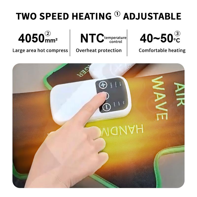 Portable AIR WAVE Massage Gloves Heating + Air Pressure Relief Portable Hand Massager for Pain, Numbness & Carpal Tunnel Rechargeable & Lightweight