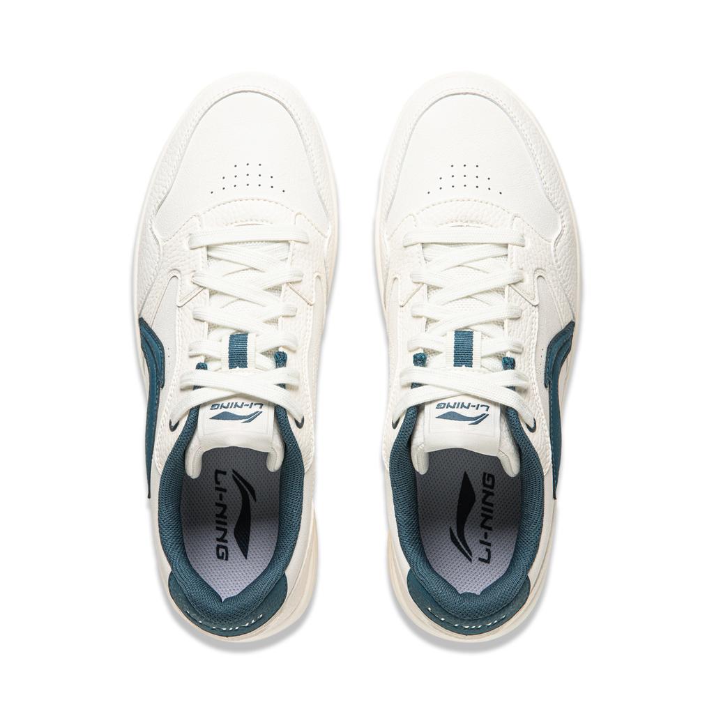 New LiNing Tianji Soft Slip Resistant Cushioning Abrasion Resistant Low Top Skateboard Shoes Men's White Blue AGCU271-1