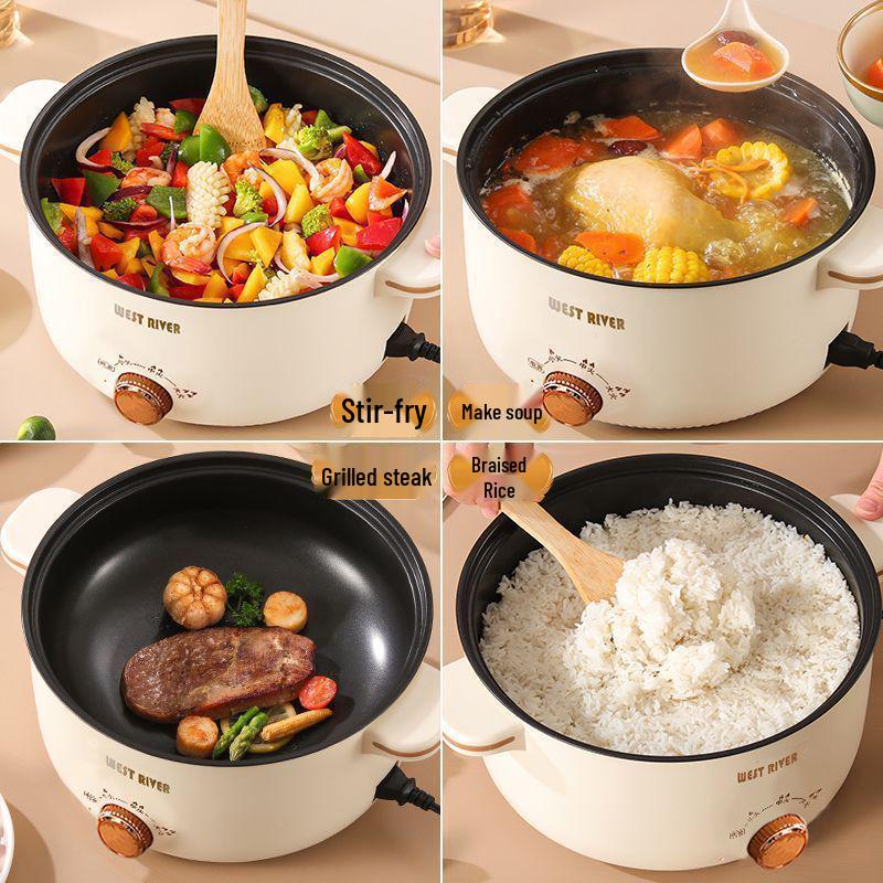 Multifunctional Electric Cooking Pot: Non-stick Frying, Stir-frying, Steaming, Boiling & Rice Cooking All-in-One