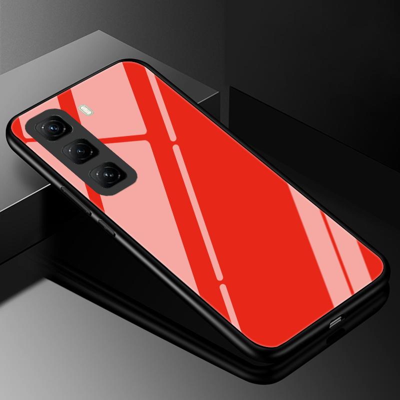 Tempered Glass Phone Case For Infinix Hot 50 Pro Plus Luxury Hard Back Bumper Cover for Infinix Hot50 Pro+ 4G Capa Hot 50i 50 5G