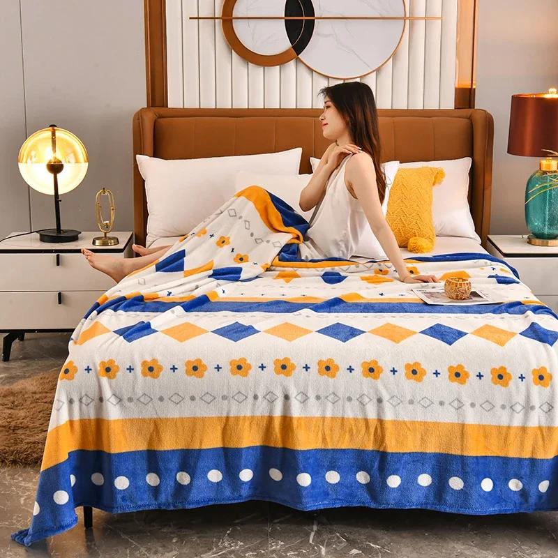 Stars Starry Sky Blanket Bedspread Warm Soft Flannel Print Throw Blankets Suitable for Sofa/Bed/Car Portable Blanket All Season
