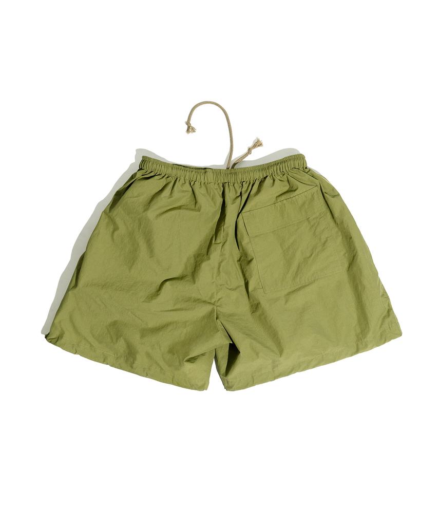 WHILE Half Balloon Climbing Pants Summer Hiking Shorts With String (Olive Green)