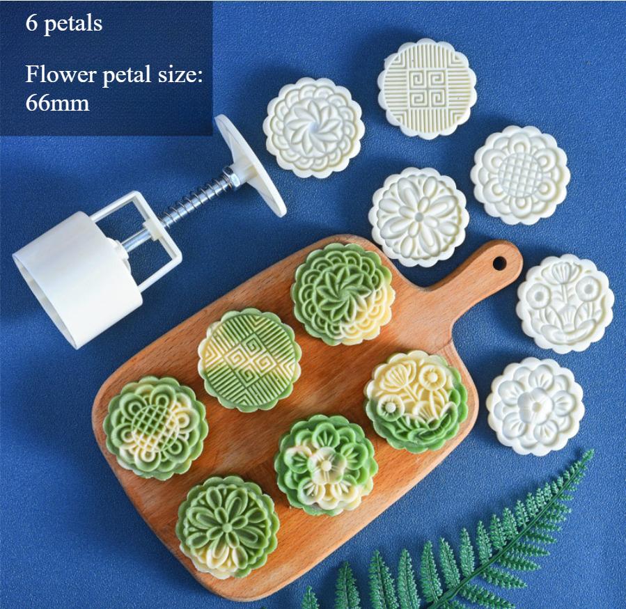 

1set DIY Baking Mooncake Mold Hand Press Cookie Stamp Moon for Cake Decor Pastry diy Tool Bakeware Bar Tool Mid Autumn Festival белый