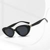 YX small frame cat's eye black super sunglasses women's new retro glasses repairing and showing white sunglasses women's OZ