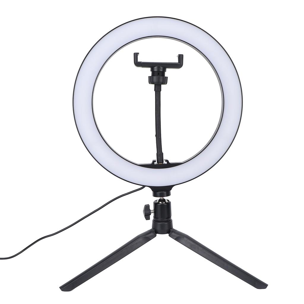 10palcové kruhové výplňové světlo Jasné Stmívatelné LED Kulaté světlo na mobilní telefon se stativem pro živé vysílání