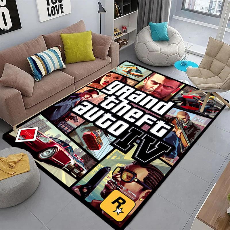 Grand Theft Auto V: Приключения ковровые напольные коврики Декор для дома Украшение для общежития Подушка для офисного кресла Искусство