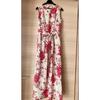 [New] Lily Brown Sleeveless Floral Pattern Dress
