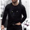 Men's 3D Printed Long Sleeve Casual Fashion Crew Neck T-Shirt Sports Daily Comfort Light Breathable Quick Drying Top