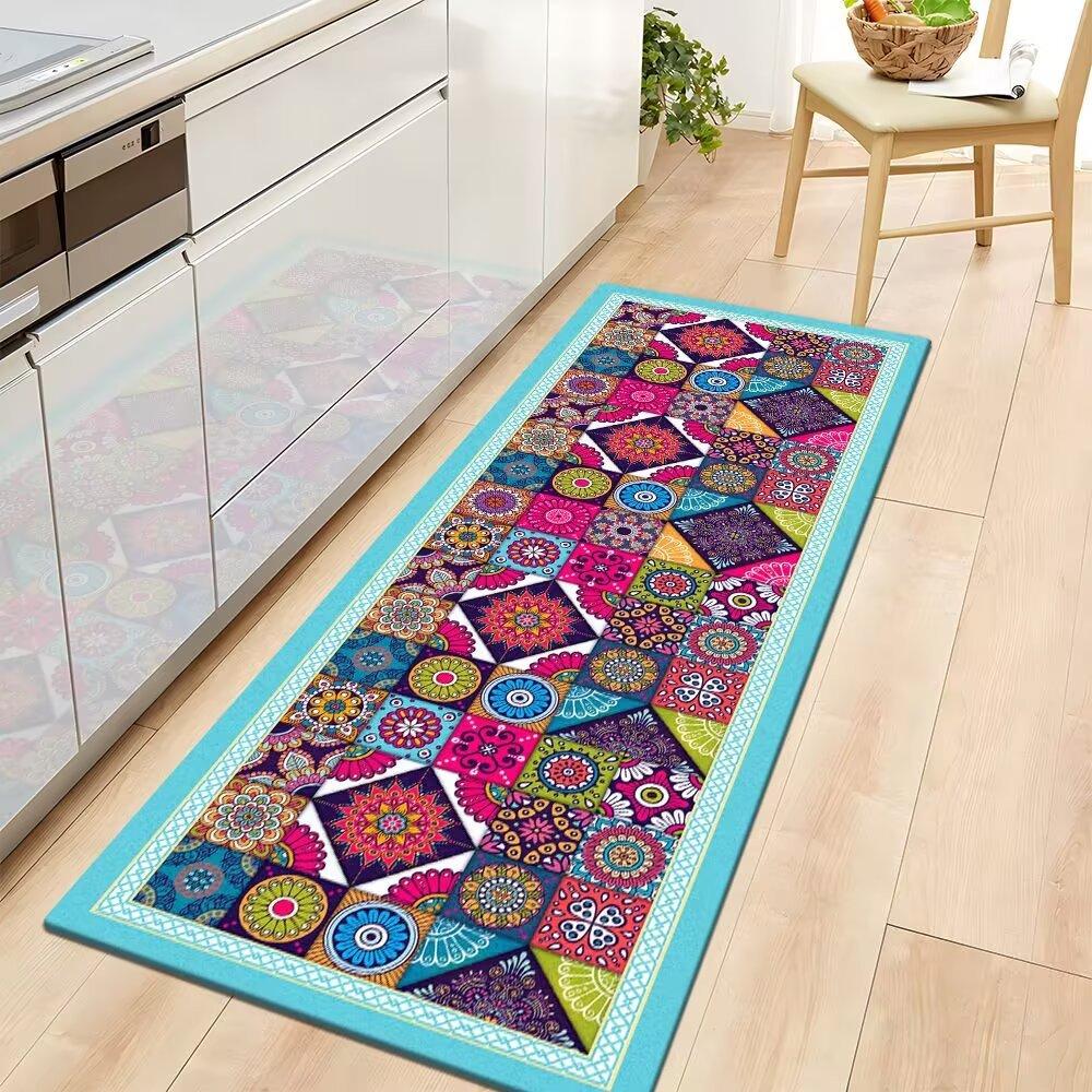 Tapis de sol de cuisine, tapis de porte d'entrée, tapis de porte d'entrée, tapis long de dessin animé, tapis d'entrée, tapis absorbant pour la maison