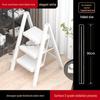 Lightweight Multifunctional Festive Red Three-Step Folding Ladder with High-Grade Anti-Slip Steps for Home Storage.