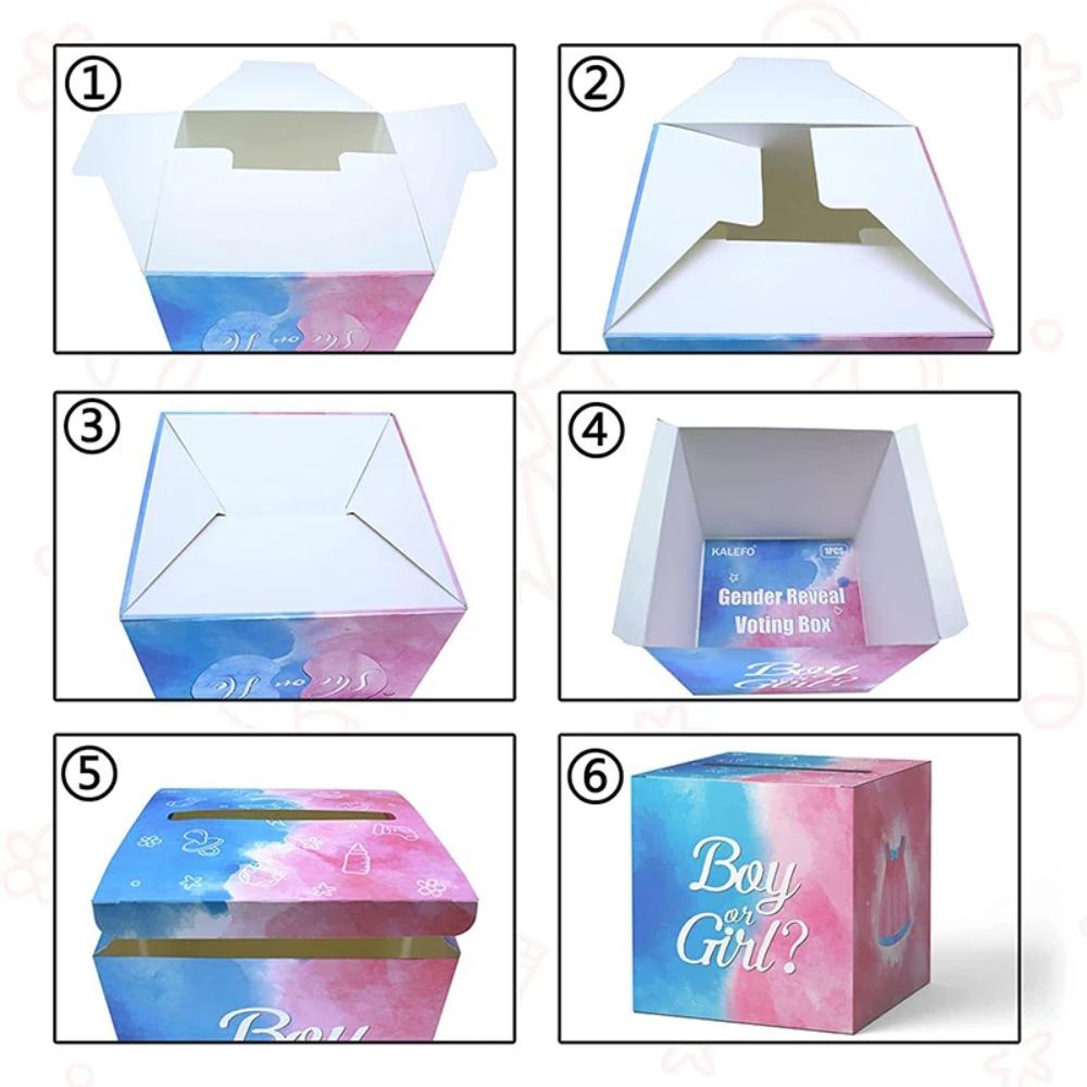 Cardboard Baby Gender Reveal Voting Box with Cards Voting Card Box  Birthday Party