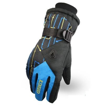 Man and Women Outdoor Waterproof Winter Fleece Ski Gloves Winter Gloves Winter Hiking Gloves Motorcycle gloves Windproof Women синий