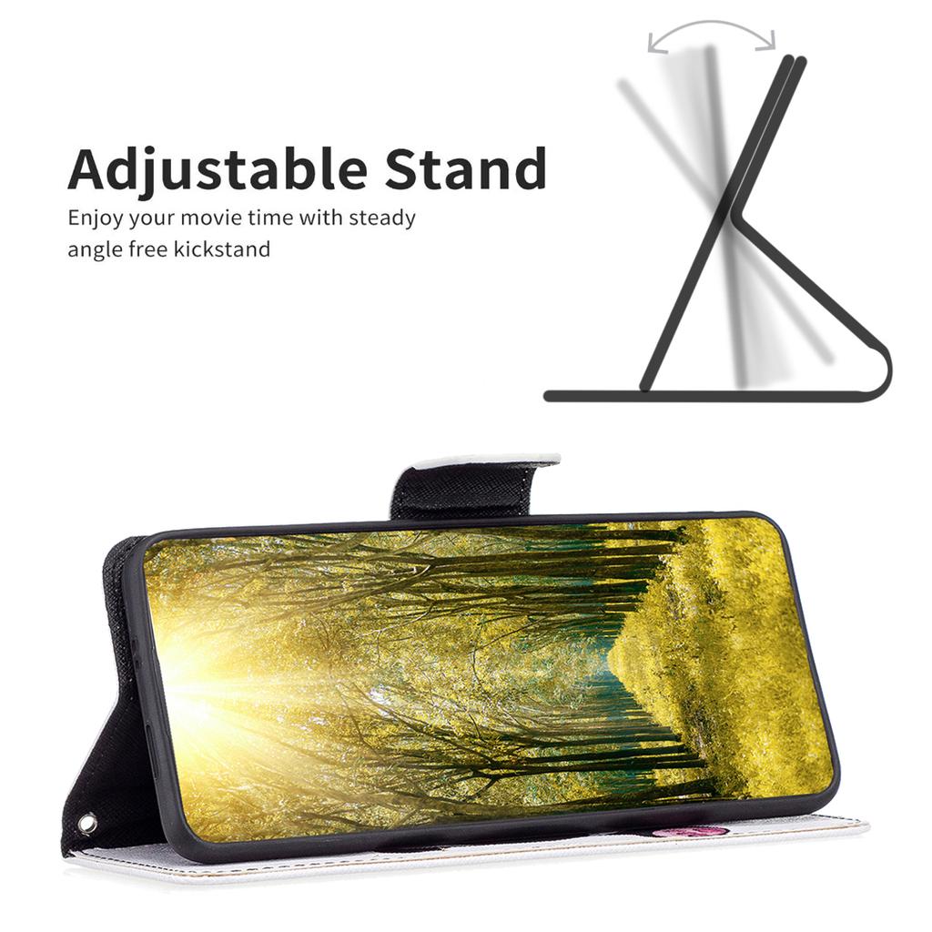 BINFEN COLOR For Nokia G22 Leather Stand Phone Case Pattern Printing Magnetic Clasp Wallet Cover