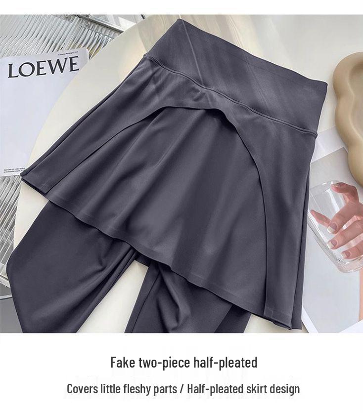 Leggings con Falda para Yoga y Pilates para Mujer Petite con Diseño de Dos Piezas Falsas