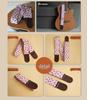 Spot Purple Paw Print Cotton Guitar Strap with Retro Buckle