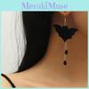 Trendy Halloween Bat Logo Acrylic Earrings For Women Geometric Style Design