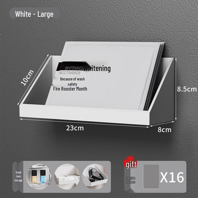 Wall-Mounted Bathroom Mirror Cabinet with Storage for Cosmetics and Lipsticks