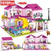 City Summer Holiday Villa Princess Castle Building Blocks Swimming Pool Diy Toy For Kids Friends Girls Birthday Gift