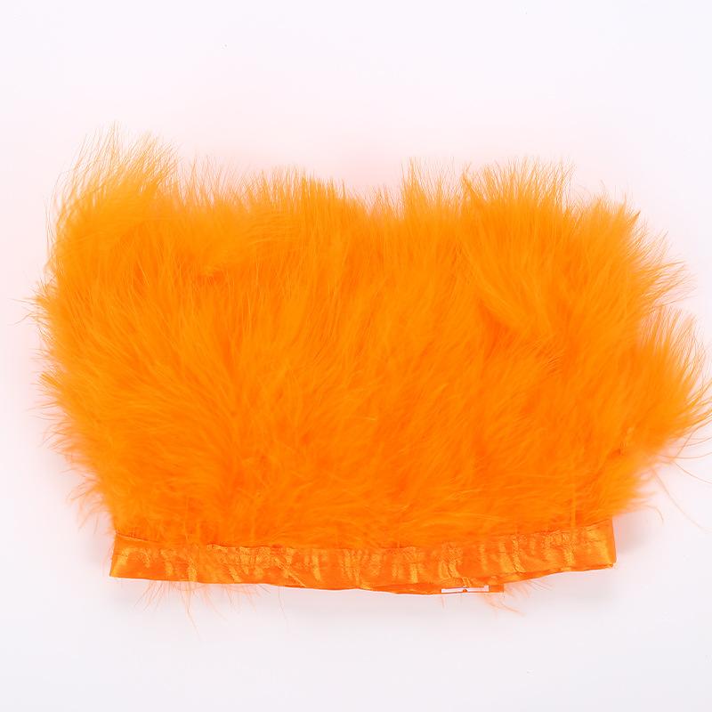Full Velvet Turkey Feather Cloth Edge Diy Feather Headdress Corsage Decorative Material Feather Clothing Accessories