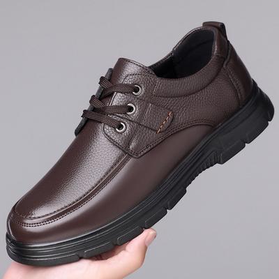 Herrenschuhe neu Leder Herren High-End Business Casual Lederschuhe Herren Tide erste Schicht Rindsleder mittel und alt Papa Schuhe
