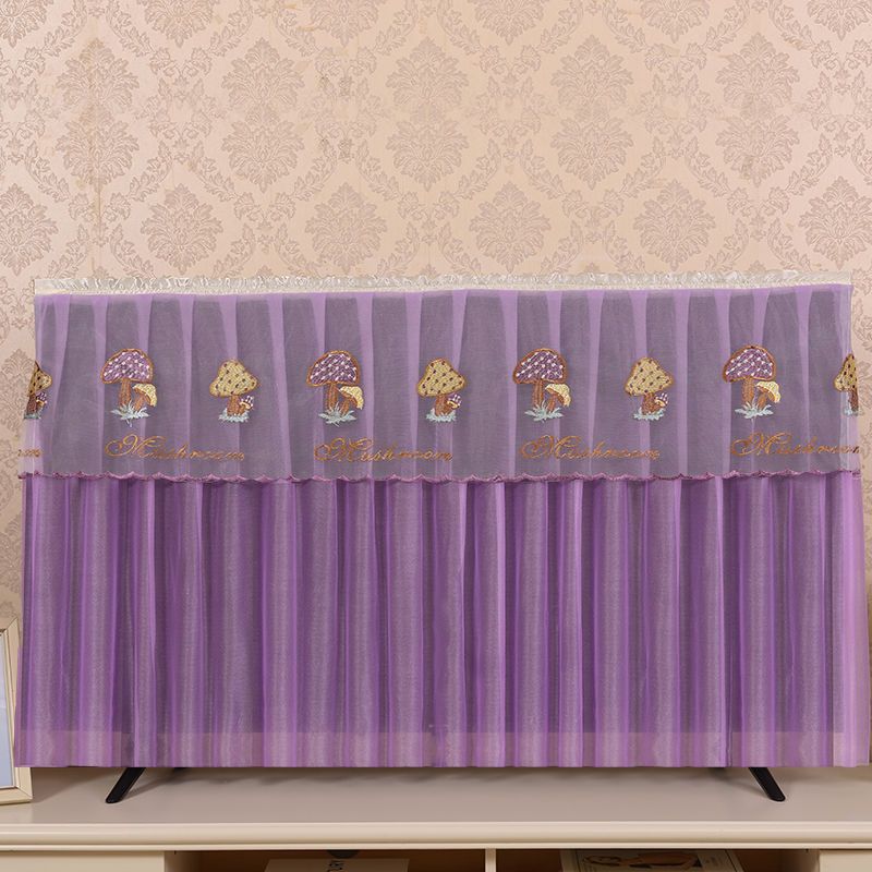 

1pcs LCD TV Hood Dust Covers for Home Living Room Monitor European Lace Embroidery Fabric Sunscreen Three-dimensional Wrapping Lightweight Cover 37inch 85x53cm 1pcs