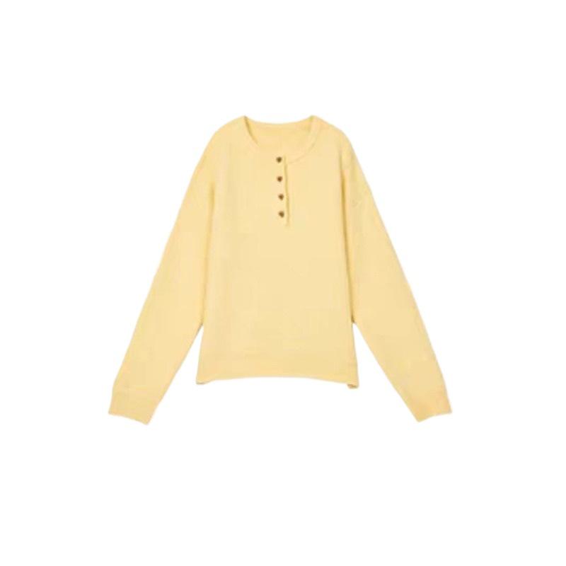 Stylish Gray Oatmeal Soft Knit Long Sleeve Casual Sweater