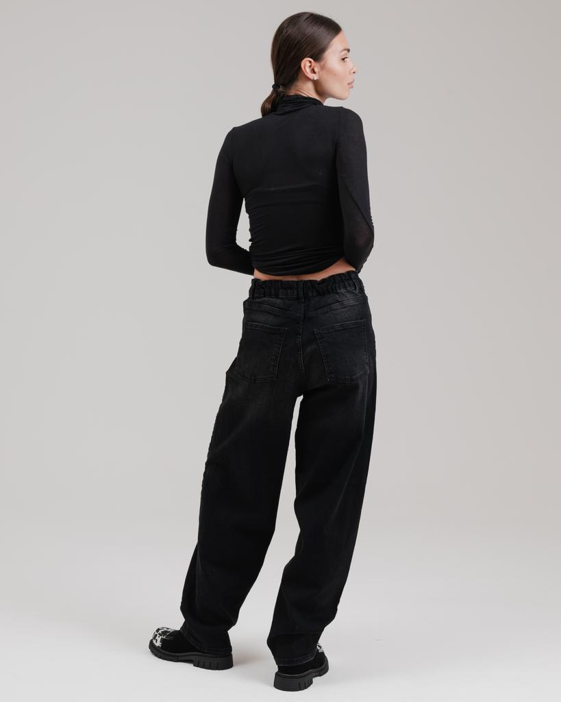 Джинсы широкие Its Basic 3468 38 черные