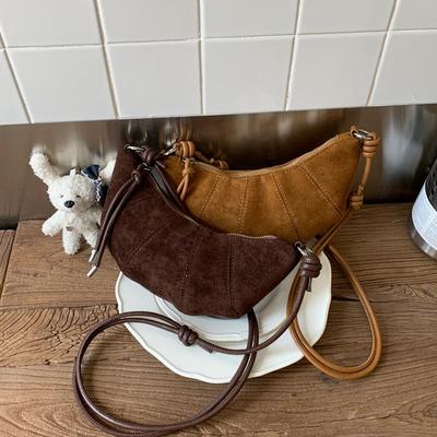 Borsa Piccola Retro da Sotto Braccio, Croissant da Donna, Borsa a Tracolla Versatile a Forma di Raviolo