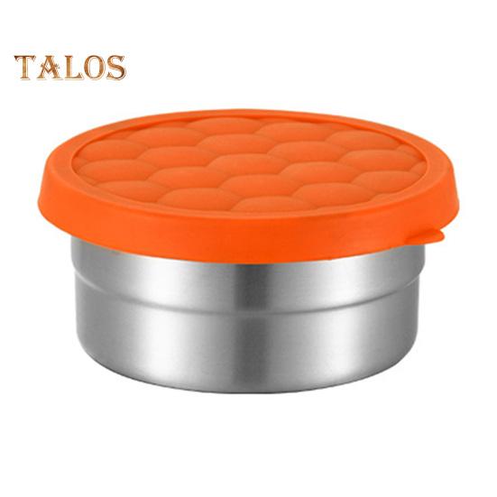 Stainless Steel Snack Containers for Kids Leak Proof Toddler Food Container with Silicone Lids Stackable Metal Lunch Box for School And Daycare