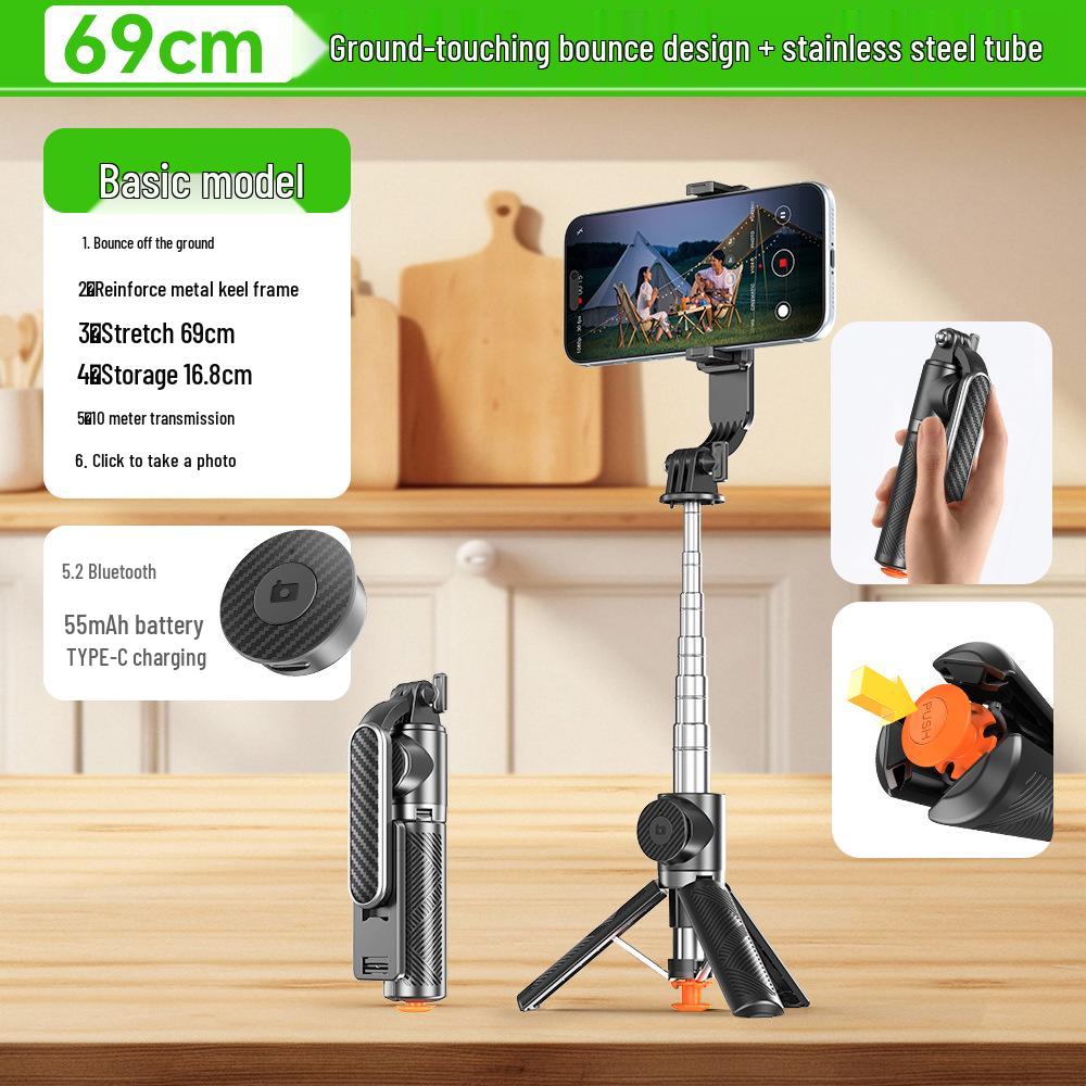 Compact Touch-Activated Selfie Stick & Tripod – Portable Travel Essential