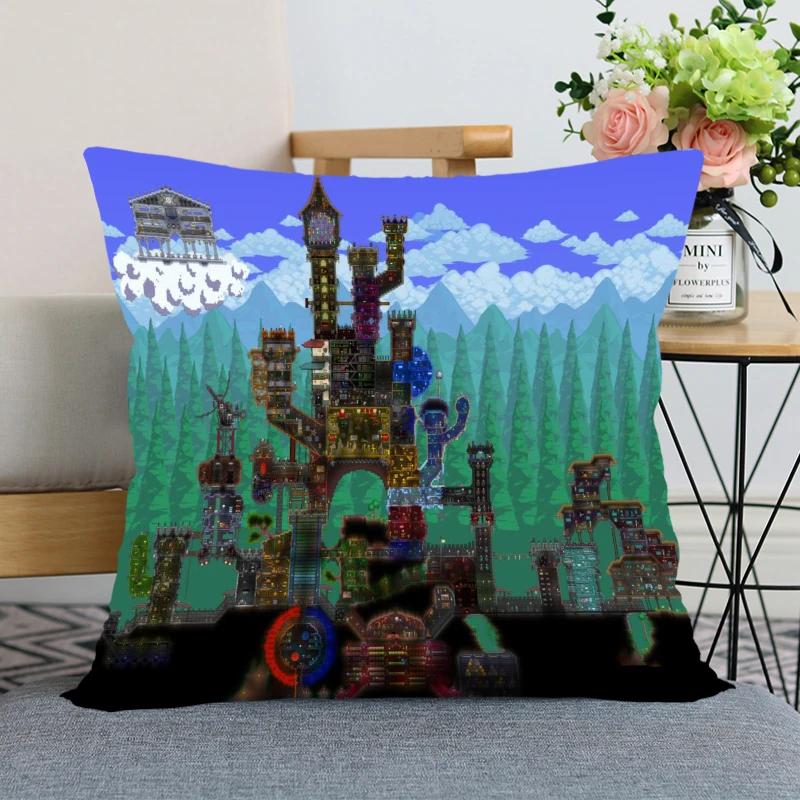 New Nice Terraria Anime Pillow Cover Bedroom Home Office Decorative Pillowcase Square Zipper Pillow case Satin Soft Cover